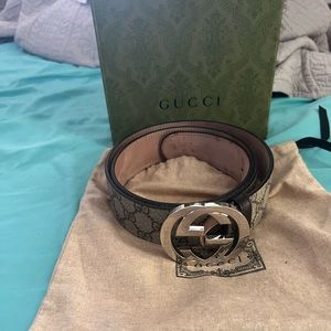 USED!!!! Mens Brown Gucci Belt 95cm